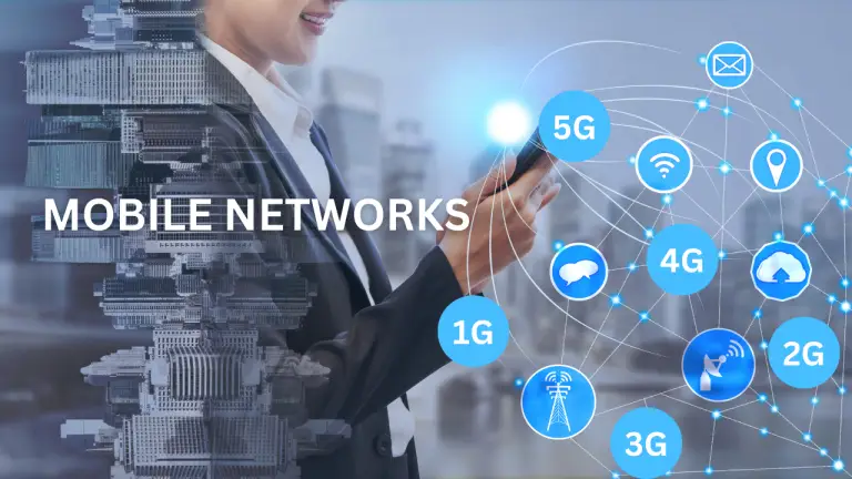 ALT tag Photo of a man holding a cellphone with letters written 1G,2G, 3G, 4G and 5G flying around